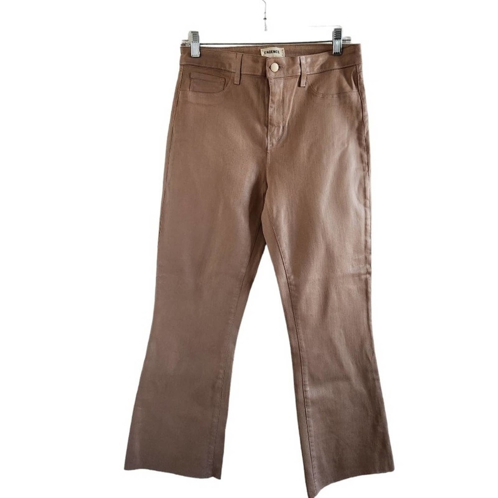 L'AGENCE Kendra Coated Jean in Cappuccino Size 29